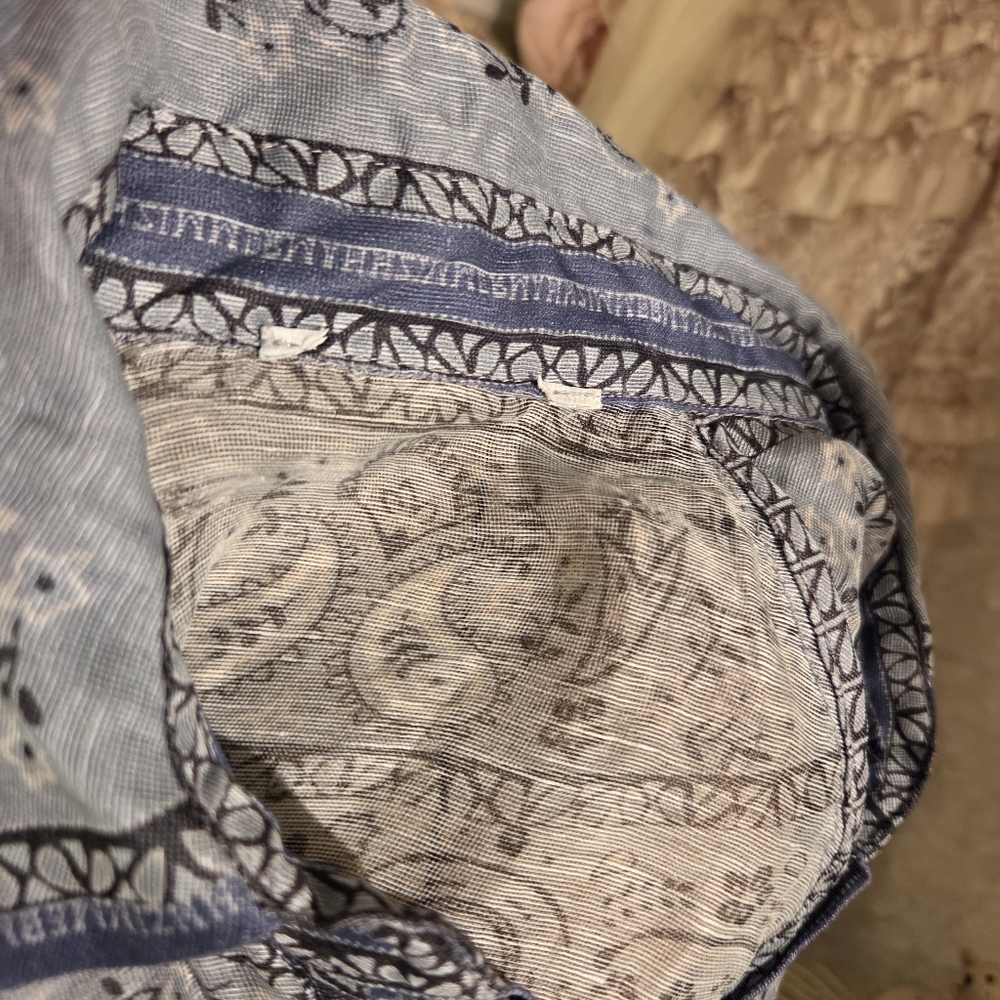 ♡ ️zimmermann blue paisley silk linen button up blouse ♡ - Picture 6 of 6